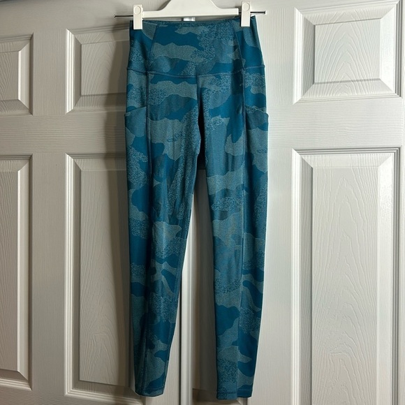 The North Face Turquoise Leggings Pockets S - Picture 1 of 7